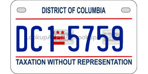 DC15759  license plate in DC