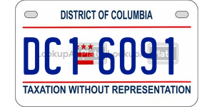 DC16091  license plate in DC