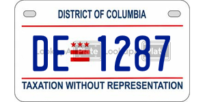 DE1287  license plate in DC