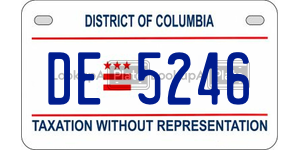 DE5246  license plate in DC