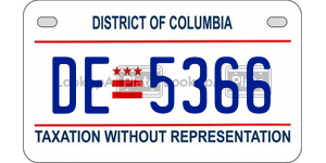 DE5366  license plate in DC
