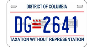 DG2641  license plate in DC