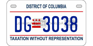 DG3038  license plate in DC