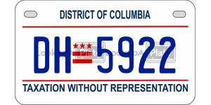 DH5922  license plate in DC