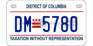 DM5780  license plate in DC