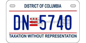 DN5740  license plate in DC