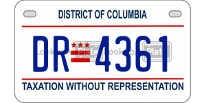 DR4361  license plate in DC