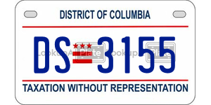 DS3155  license plate in DC