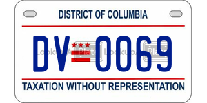 DV0069  license plate in DC