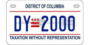 DY2000  license plate in DC