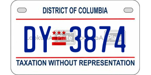 DY3874  license plate in DC