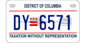 DY6571  license plate in DC