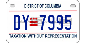 DY7995  license plate in DC