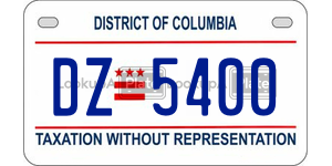 DZ5400  license plate in DC