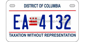 EA4132  license plate in DC