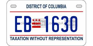 EB1630  license plate in DC