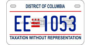 EE1053  license plate in DC