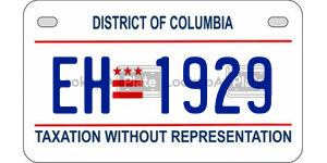 EH1929  license plate in DC