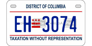 EH3074  license plate in DC