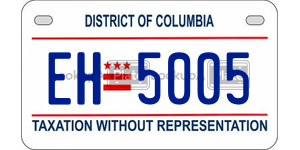 EH5005  license plate in DC