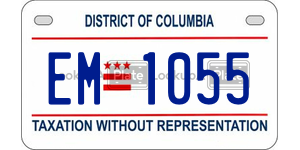 EM1055  license plate in DC
