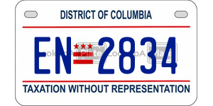 EN2834  license plate in DC