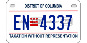 EN4337  license plate in DC