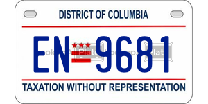 EN9681  license plate in DC