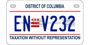ENV232  license plate in DC