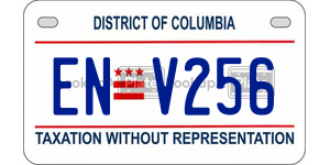 ENV256  license plate in DC