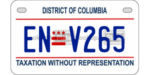 ENV265  license plate in DC