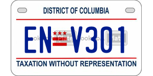 ENV301  license plate in DC