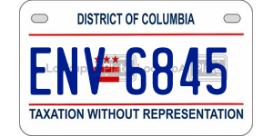 ENV6845  license plate in DC