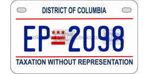EP2098  license plate in DC