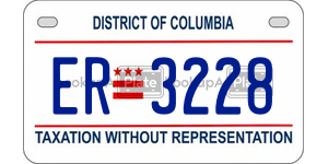 ER3228  license plate in DC
