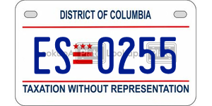 ES0255  license plate in DC