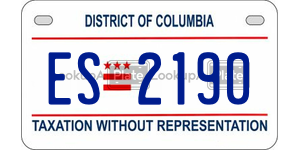 ES2190  license plate in DC