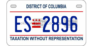 ES2896  license plate in DC