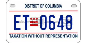 ET0648  license plate in DC