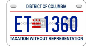 ET1360  license plate in DC