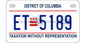 ET5189  license plate in DC
