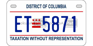 ET5871  license plate in DC
