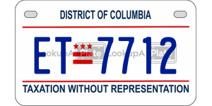 ET7712  license plate in DC