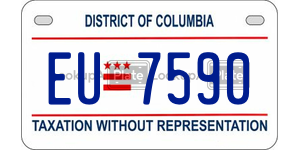 EU7590  license plate in DC