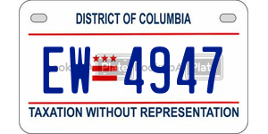 EW4947  license plate in DC
