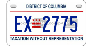 EX2775  license plate in DC