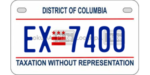 EX7400  license plate in DC