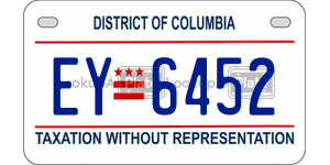 EY6452  license plate in DC