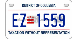 EZ1559  license plate in DC