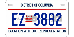 EZ3882  license plate in DC